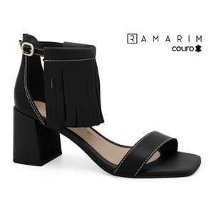 Sandália Couro Preto Ramarim 2553206-5