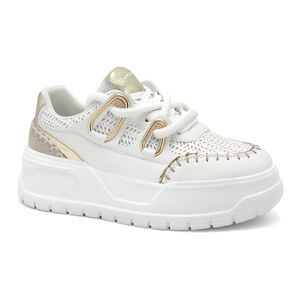 Tênis Casual Branco/Dourado Ramarim 2576233-1