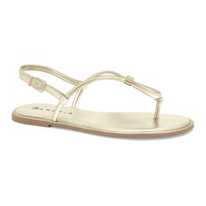 Sandália Rasteira Dourada Ramarim 2520203-5