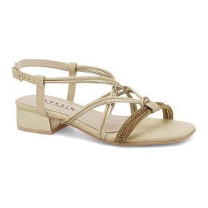 Sandália Salto Baixo Dourada Ramarim 2548103-1