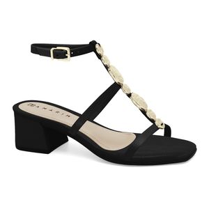 Sandália Salto Médio Preta Ramarim 2530203-1