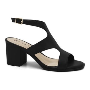 Sandália Salto Bloco Preta Ramarim 2531205-1