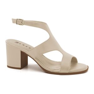 Sandália Salto Bloco Almond Ramarim 2531205-3