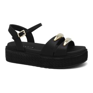 Sandália Papete Preta Ramarim 2543204-3