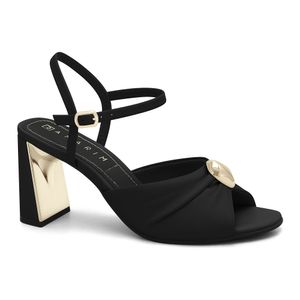 Sandália Salto Bloco Preta Ramarim 2522205-4