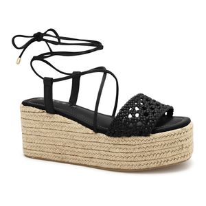 Sandália Anabela Preta Ramarim 2536204-2