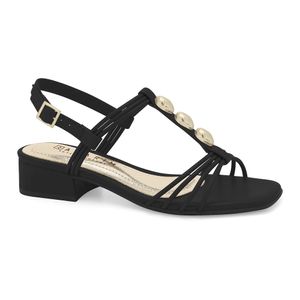 Sandália Salto Baixo Preta Ramarim 2548203-6