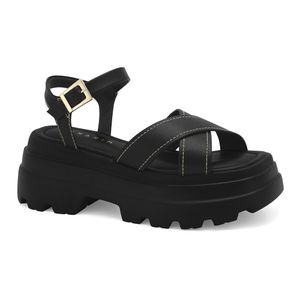 Sandália Tratorada Preta Ramarim 2542201-1