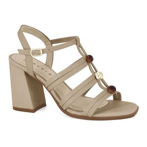 Sandália Salto Bloco Mocca Ramarim 2541210-2