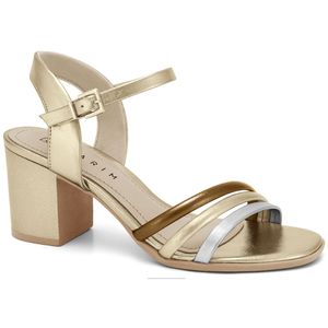 Sandália Salto Bloco Feminina Dourada Ramarim 2431205-1
