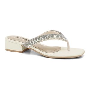 Chinelo Salto Baixo Off White Ramarim 2448235-1