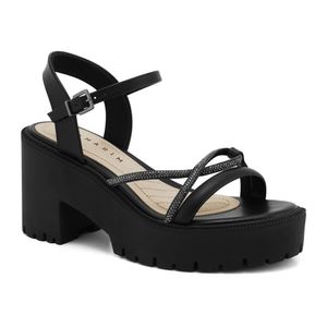 Sandália Preta Tratorada Ramarim 2454202-1