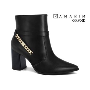 Bota Couro Preta Ramarim 2568101-1