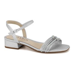 Sandália Salto Baixo Prata Ramarim 2548208-1