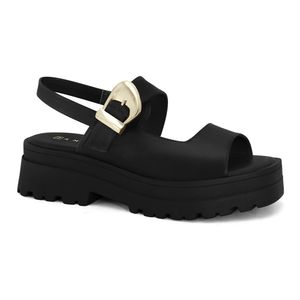 Sandália Tratorada Preta Ramarim 2538209-4