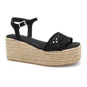 Sandália Anabela Preto Ramarim 2536206-2