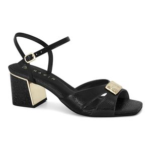 Sandália Salto Médio Preta Ramarim 2539206-1