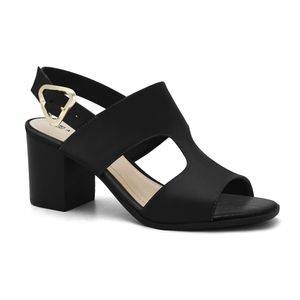 Sandália Salto Bloco Preta Ramarim 2531212-4