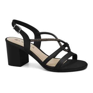Sandália Salto Bloco Preta Ramarim 2531105-5