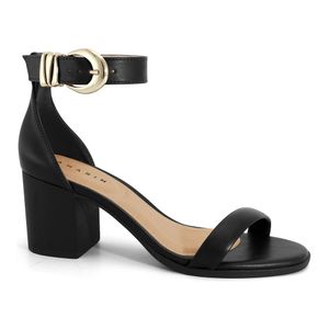 Sandália Salto Mèdio Preta Ramarim 2631102-2