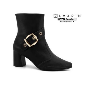Bota Couro Preta Ramarim 2659103-4