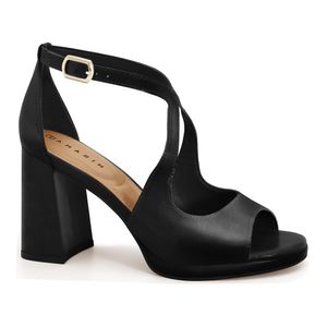 Sandália Salto Bloco Preta Ramarim 2646103-7