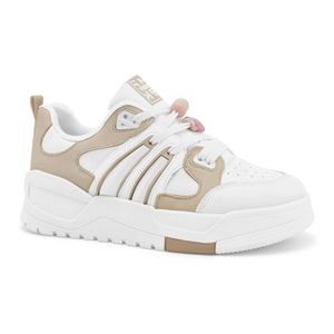 Tênis Casual Branco/Bege 2684131-1